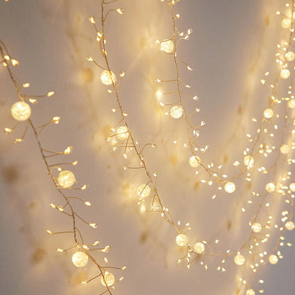6M Crackle Ball Fairy Lights –  Artisan-Inspired Warm LED String for Dreamy Bedroom & Cozy Decor